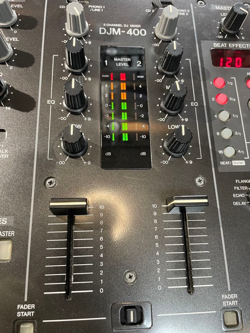 pioneer dj パイオニア　DJM-400 縦横フェーダー内部メンテナンス