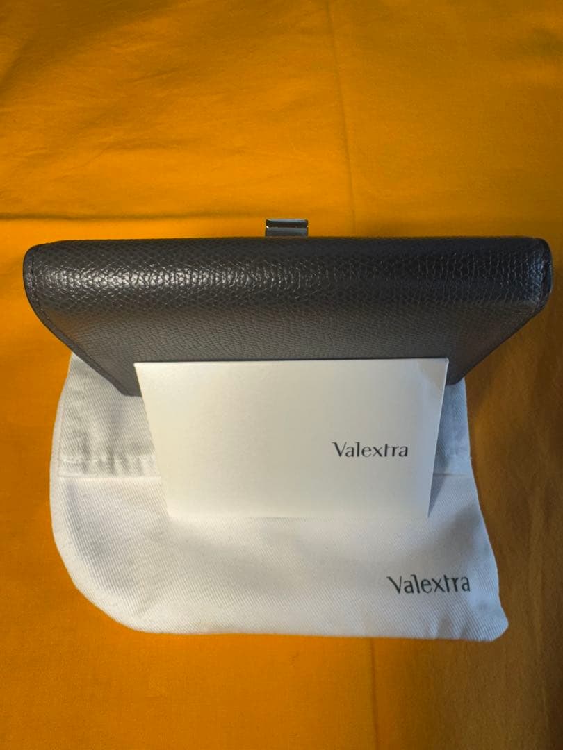 Valextra ダークグレー 二つ折り財布