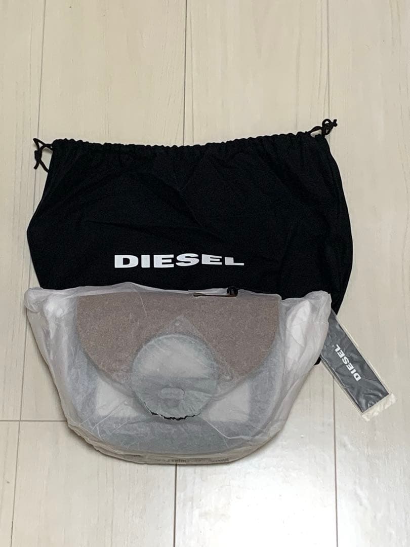 DIESEL デニム レザー ショルダーバッグ