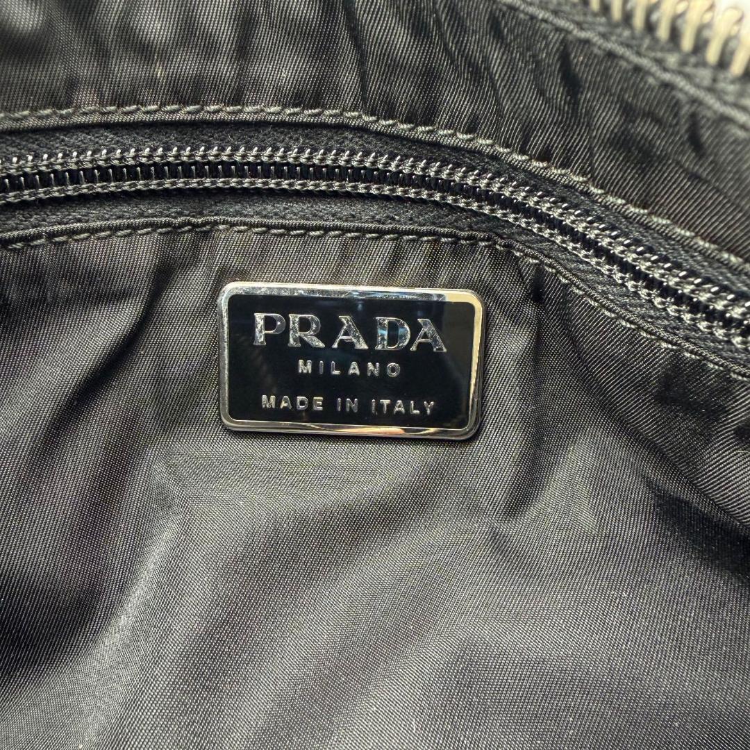 15821✨良品✨プラダ 2way ミニ ショルダーバッグ ロゴ総柄 ブラック