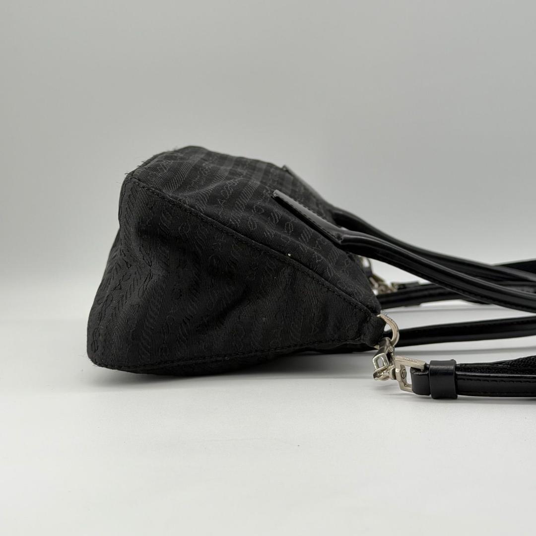 15821✨良品✨プラダ 2way ミニ ショルダーバッグ ロゴ総柄 ブラック