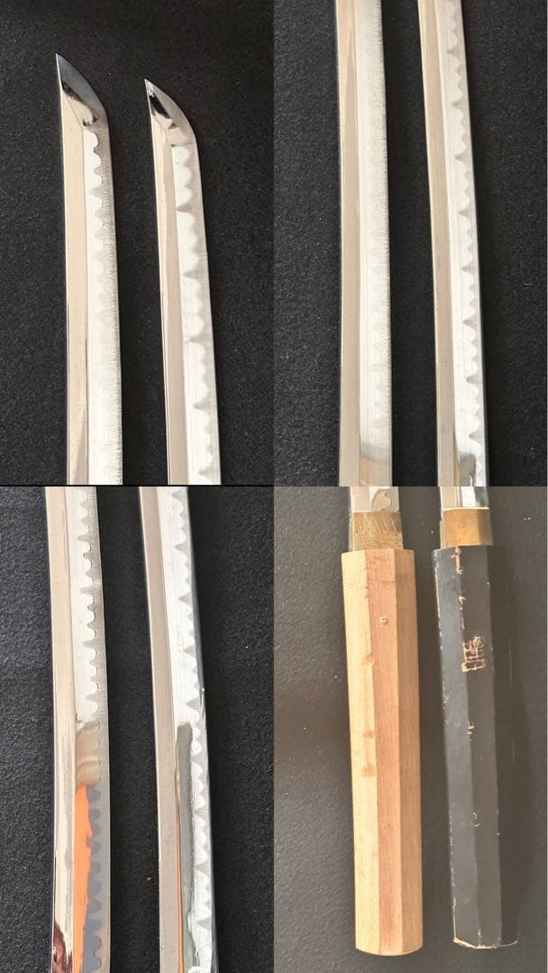 模造刀 白鞘打刀　二本まとめ　白鞘　鞘付長さ約101cm