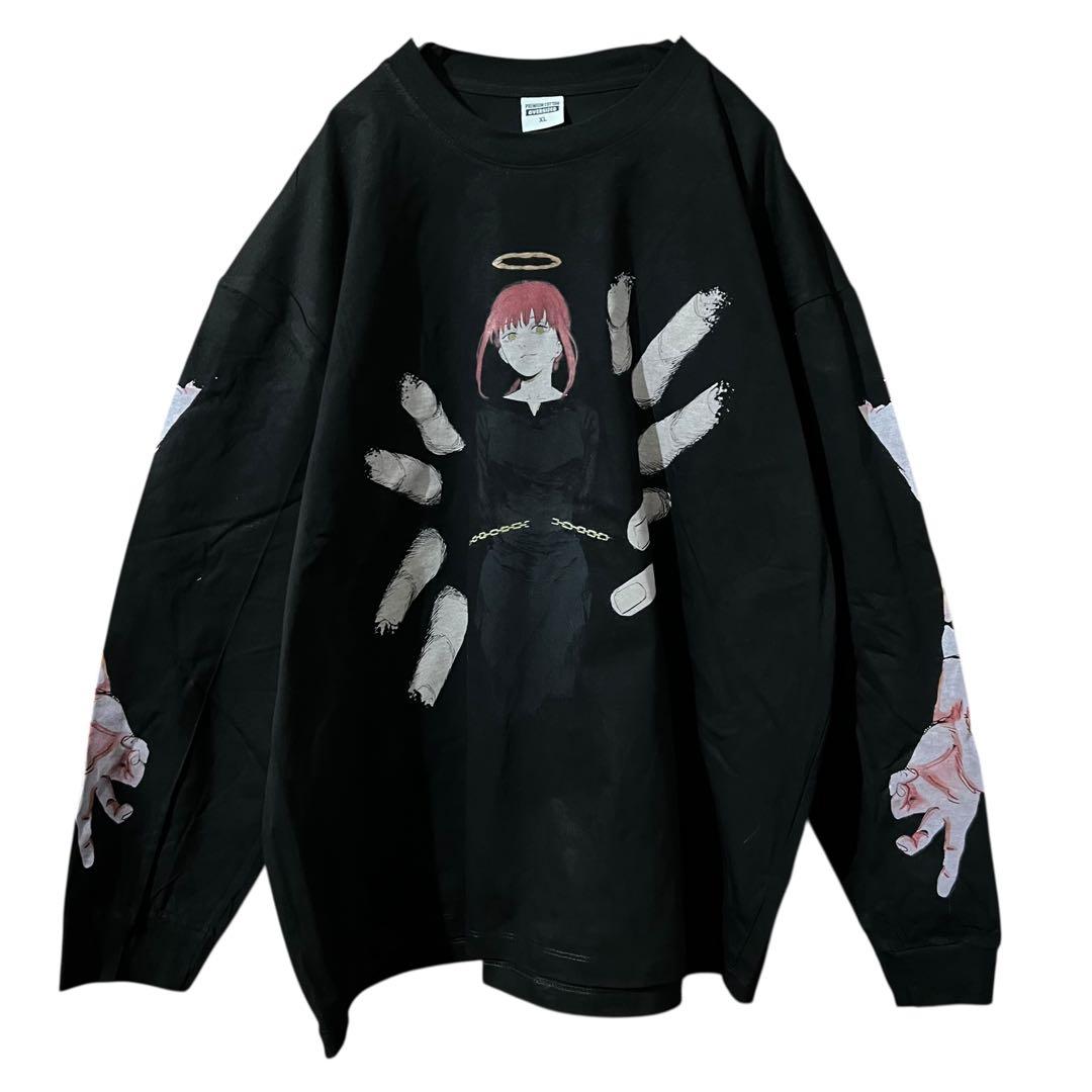 チェンソーマン マキマ Tシャツ ロンT アニメ プリント ブラック 闇の悪魔