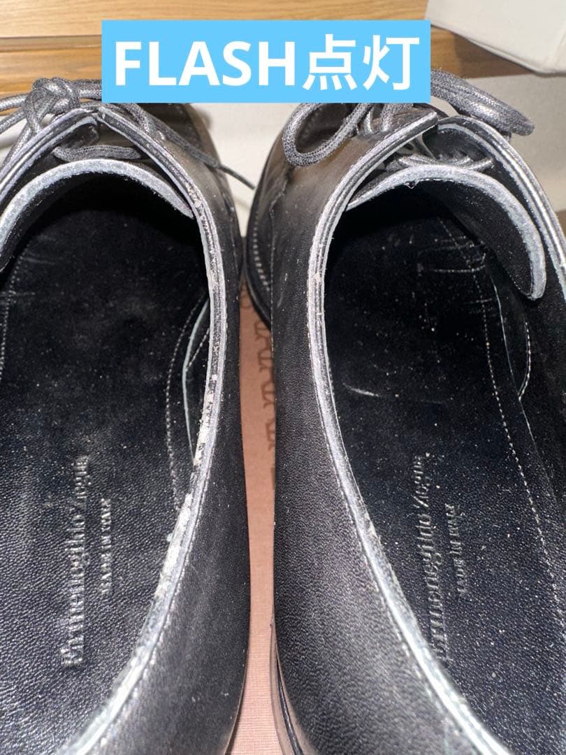 【美品】Ermenegildo Zegnaゼニア Uチップイタリア製51/2 黒