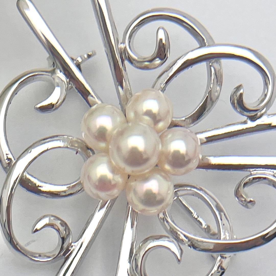 ☆美品☆ミキモト　パール　シルバー　ブローチ　皇室御用達ブランド