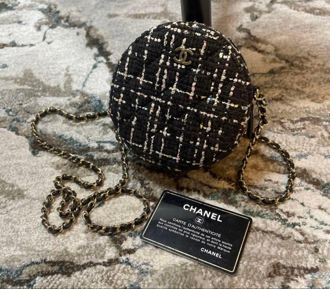 専用　シャネル　ツイードチェーンショルダー　ギャランティカード有　保存袋有り