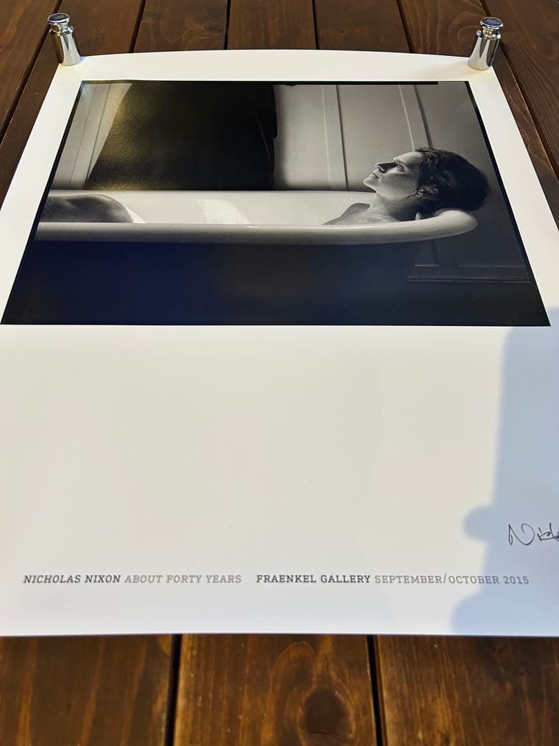 写真家Nicholas Nixon サイン入りエキシビションポスター