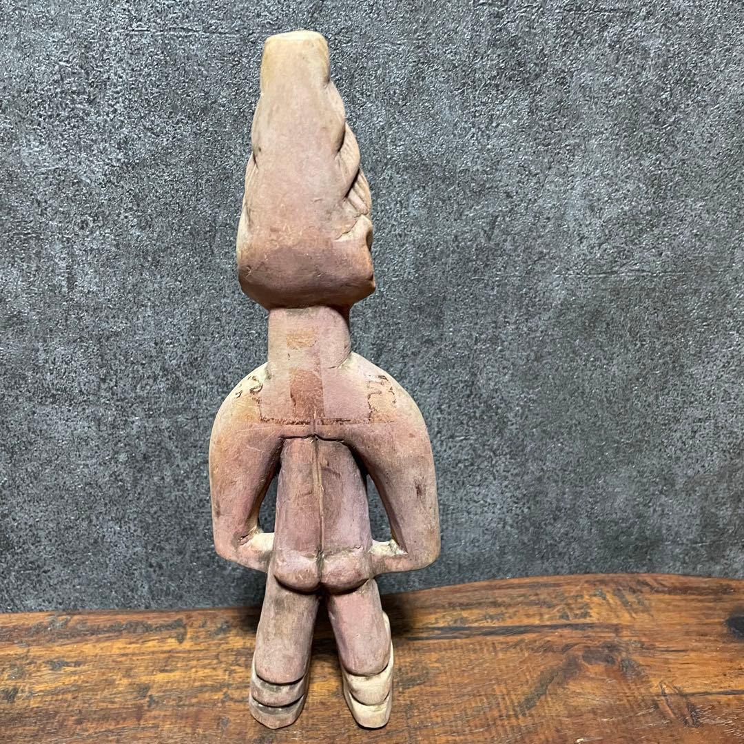 中古　木彫り　木製　アンティーク人形　置物