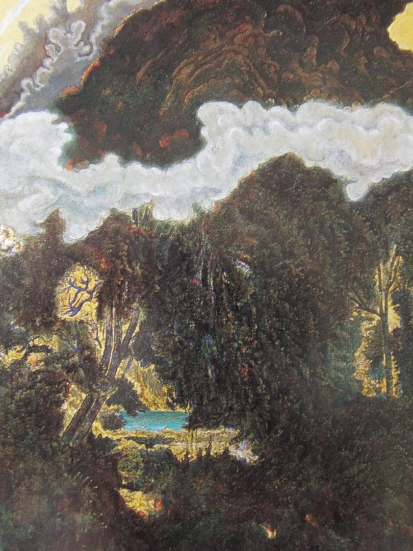 秋山泉、【樹間】、希少な額装用画集より、新品額装付、状態良好