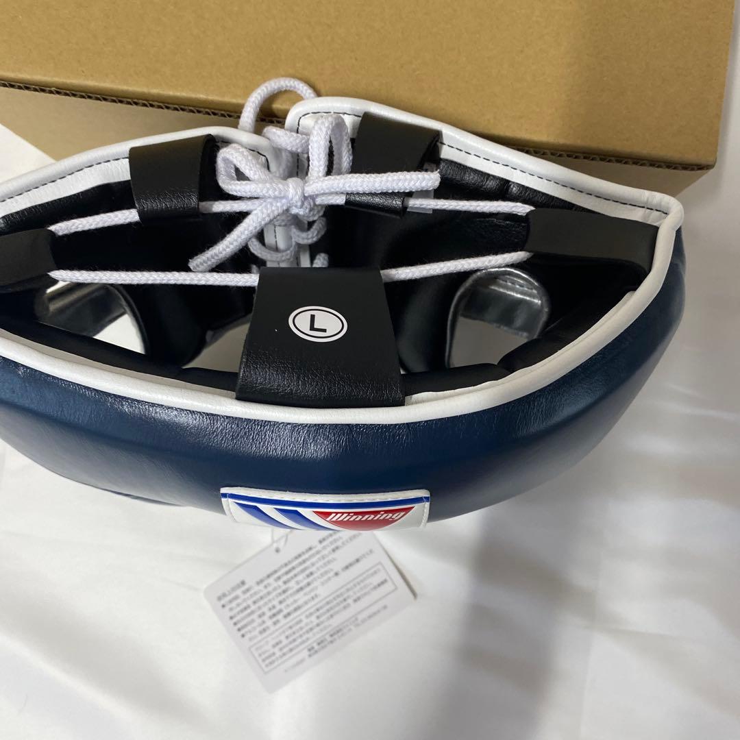 た*た様 新品未使用Winning ヘッドギア ネイビー シルバーLサイズ