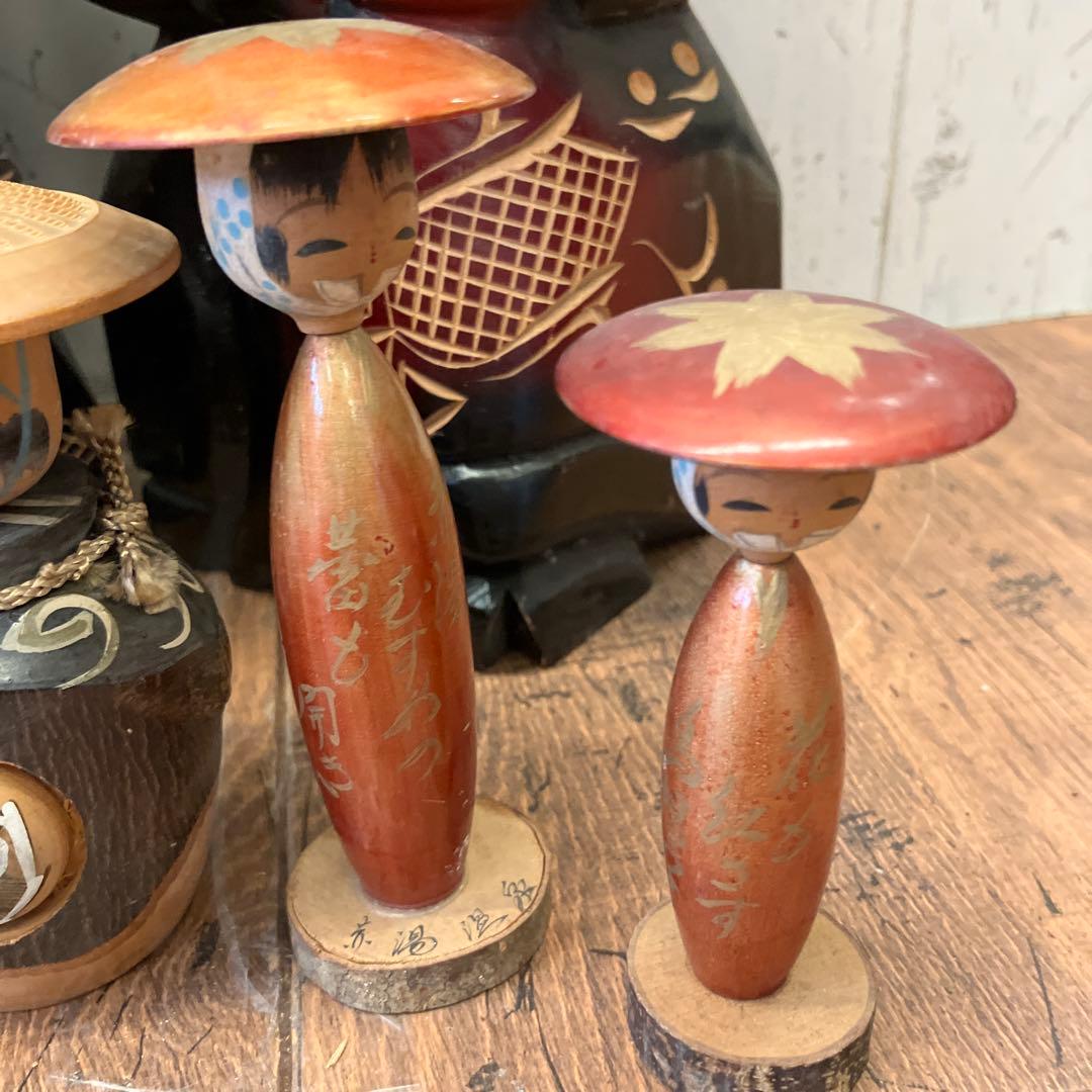 昭和レトロ 木製 こけし 小芥子 24体セット 伝統的なこけし人形セット