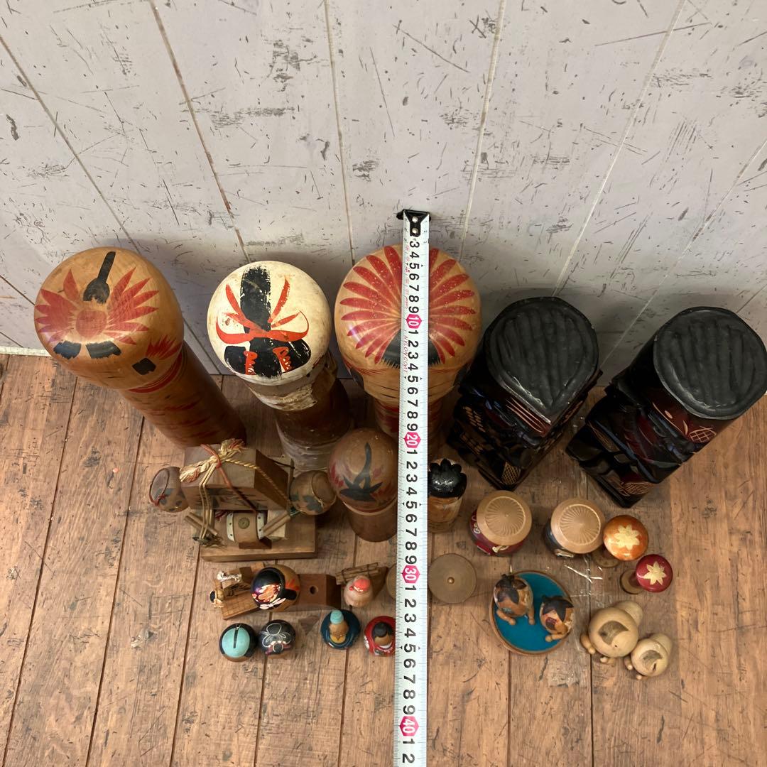 昭和レトロ 木製 こけし 小芥子 24体セット 伝統的なこけし人形セット