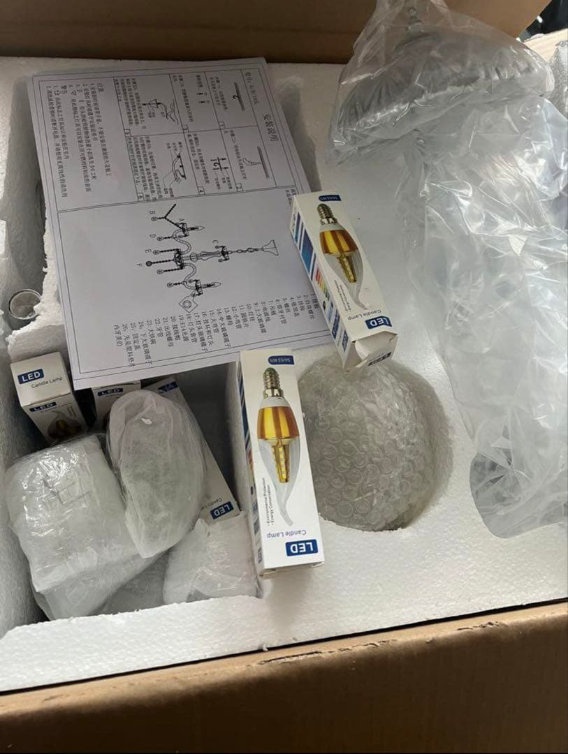 三色照明モード、調整可能LED電球は付きエレガント クリスタルシャンデリア 6灯