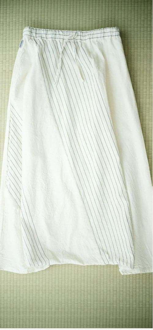 ソウソウ　sou•sou オフホワイト　伊勢木綿　富士　2.0 半分縞　XS