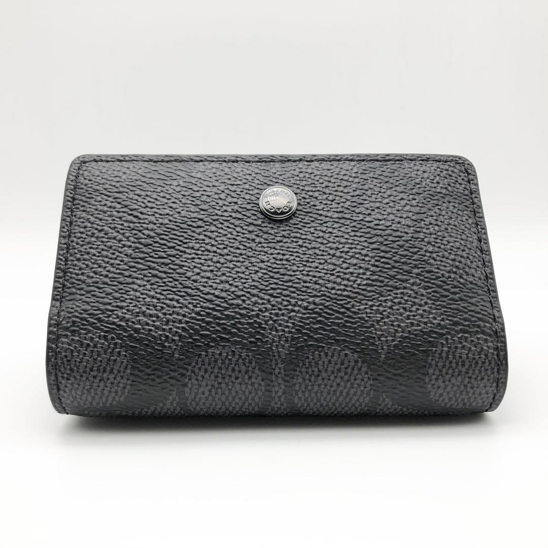 COACH ★大人気★ 5リング キーケース シグネチャー チャコール 新品