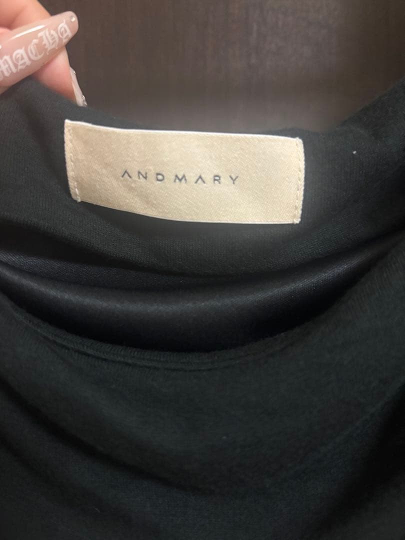 トップス ANDMARY Lotta baby ribbon tops black