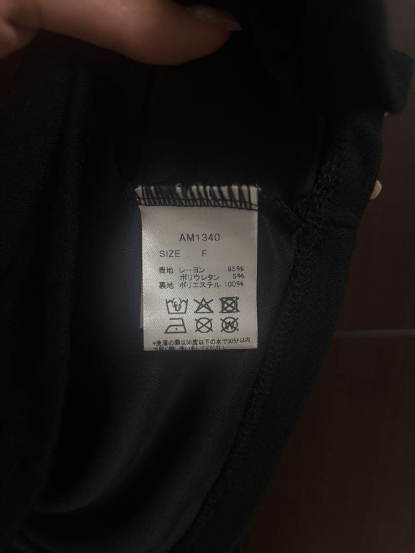 トップス ANDMARY Lotta baby ribbon tops black