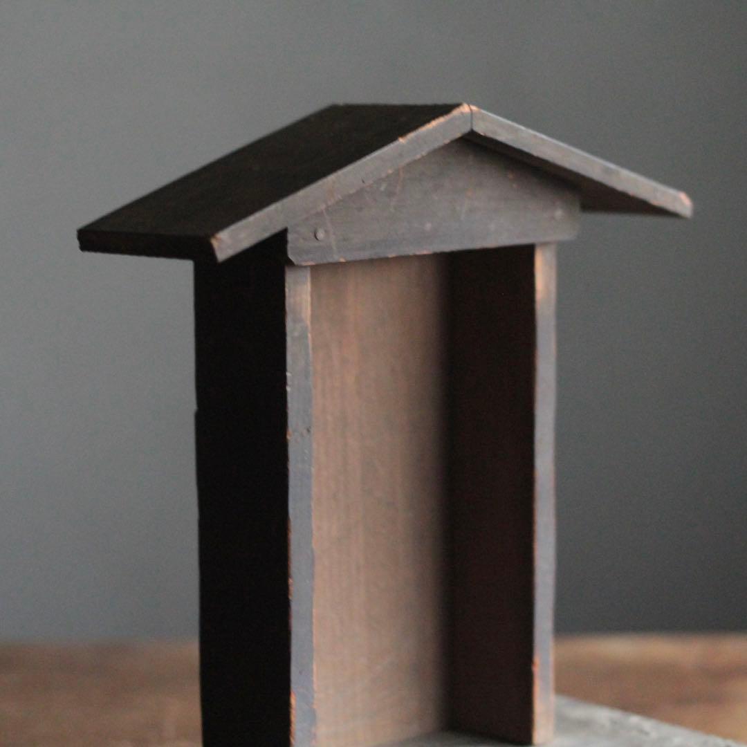 古い 木製 厨子 嵌め込み式 古美術 古道具 アンティーク オブジェ