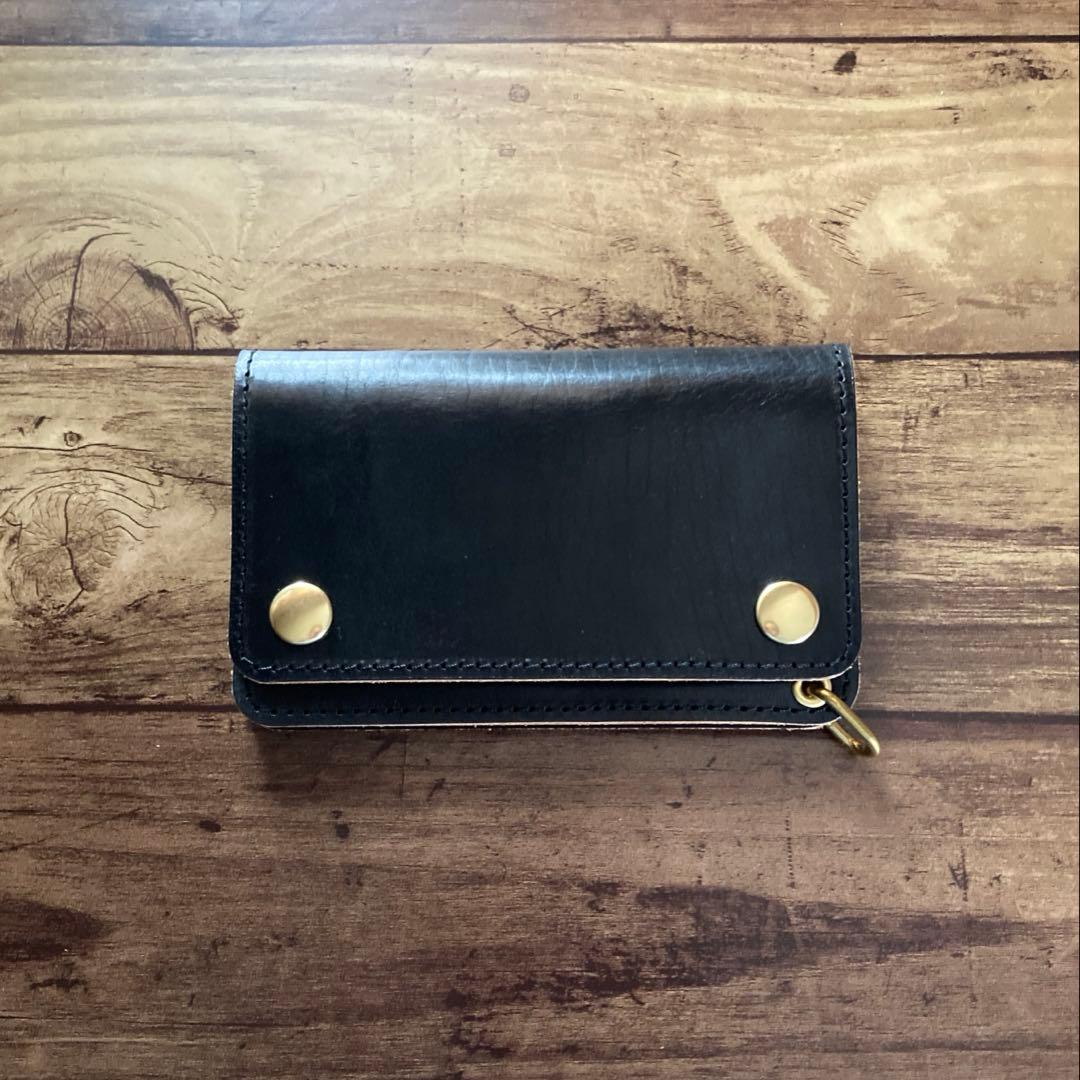 【お札を折らずに収納】姫路レザー トラッカーウォレット150（ミドル）2.5層