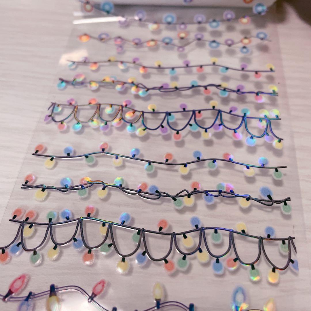 【No.0035】海外マステ　切り売り　彩灯串串　ガーランド