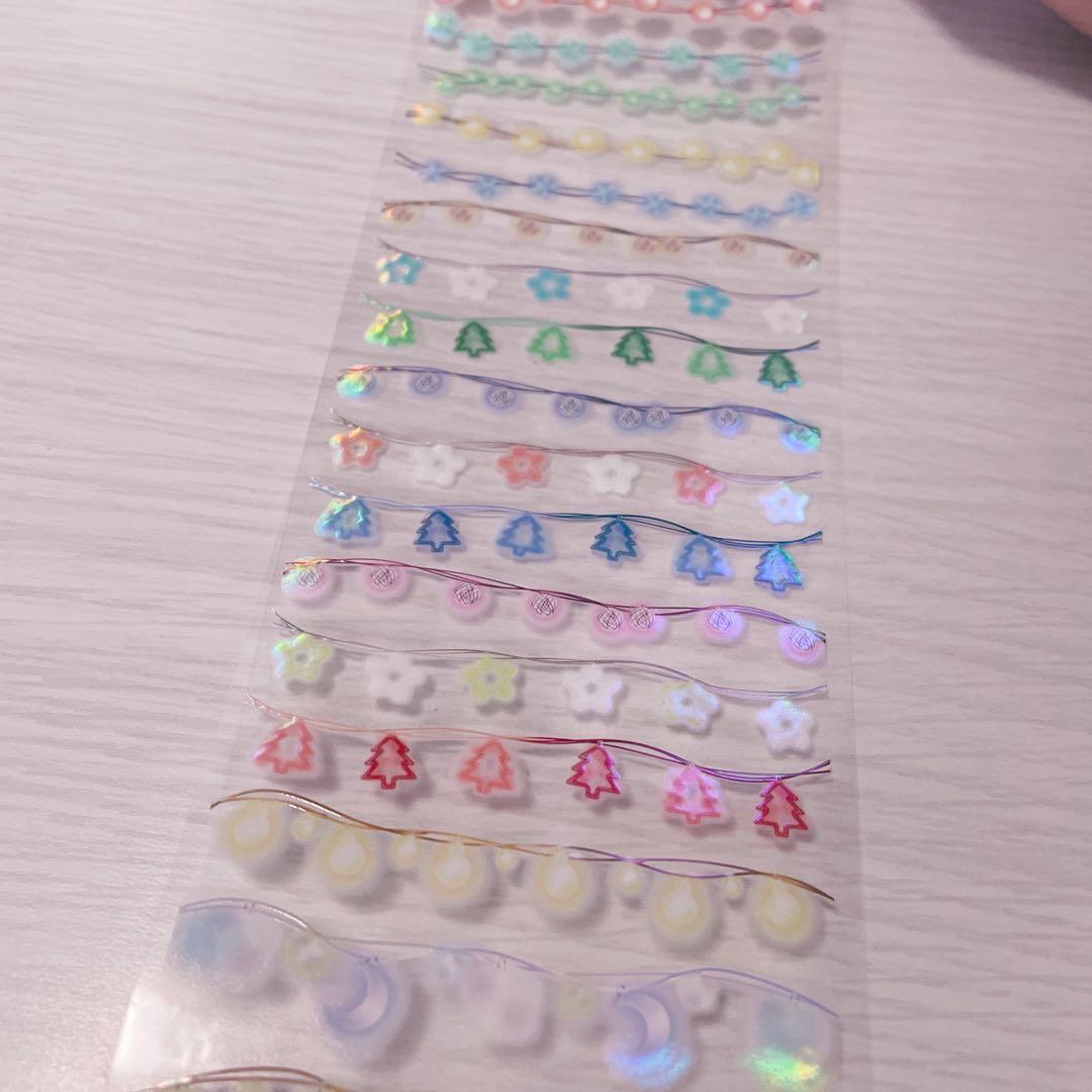 【No.0035】海外マステ　切り売り　彩灯串串　ガーランド