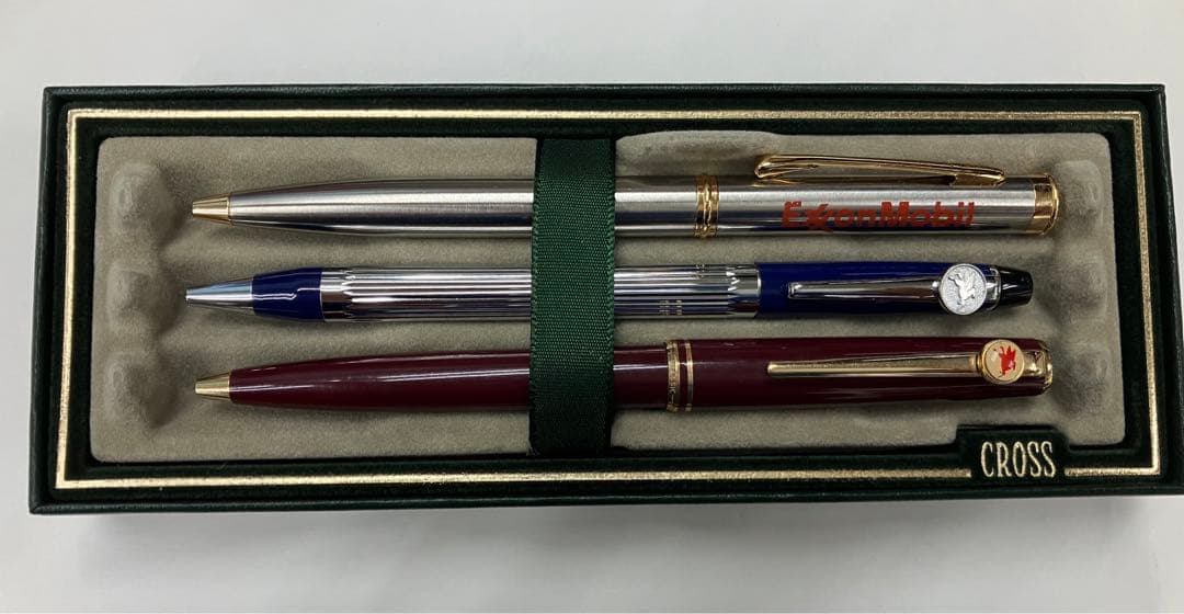 モービル石油　クロスボールペン　３本セット