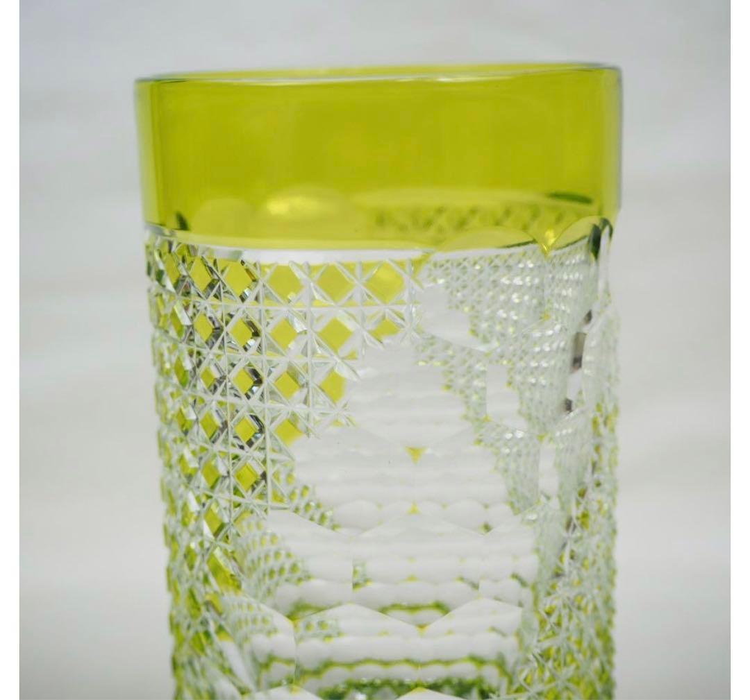 送料無料　伝統工芸士篠崎清一作　江戸切子グラス2点　篠崎硝子