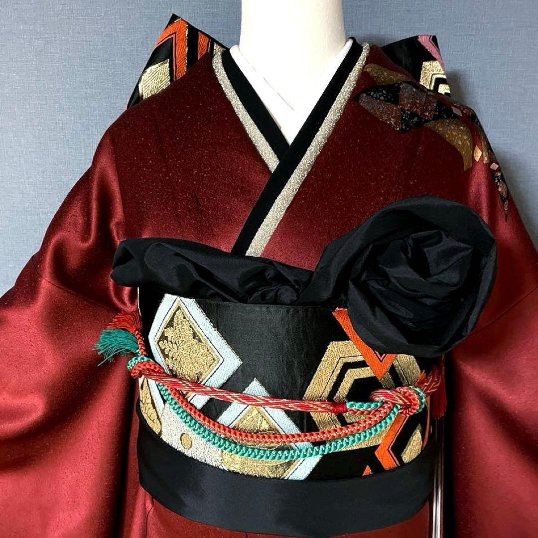 振袖フルセット　高身長　手描き友禅　コシノブランド　成人式振袖　振袖　裄丈68