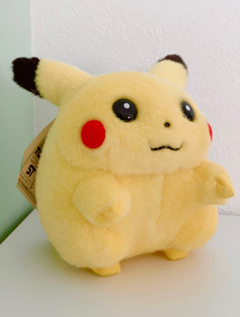 ⚡️ タグ付き/非常に顔良極美品⚡️初期 TOMY ピカチュウ ぬいぐるみ