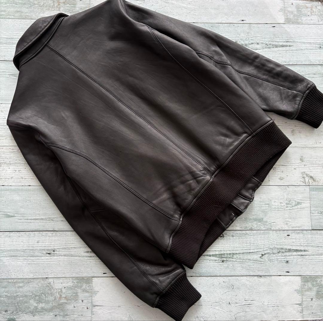 ナノユニバース メンズ シングルライダースジャケット ラムレザー サーモライト