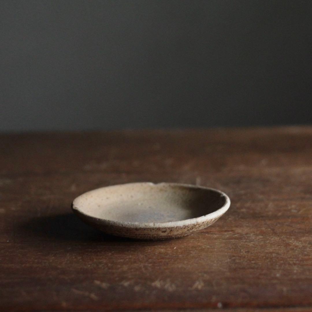 美濃 灰釉 小皿 江戸後期 古道具 アンティーク 古美術