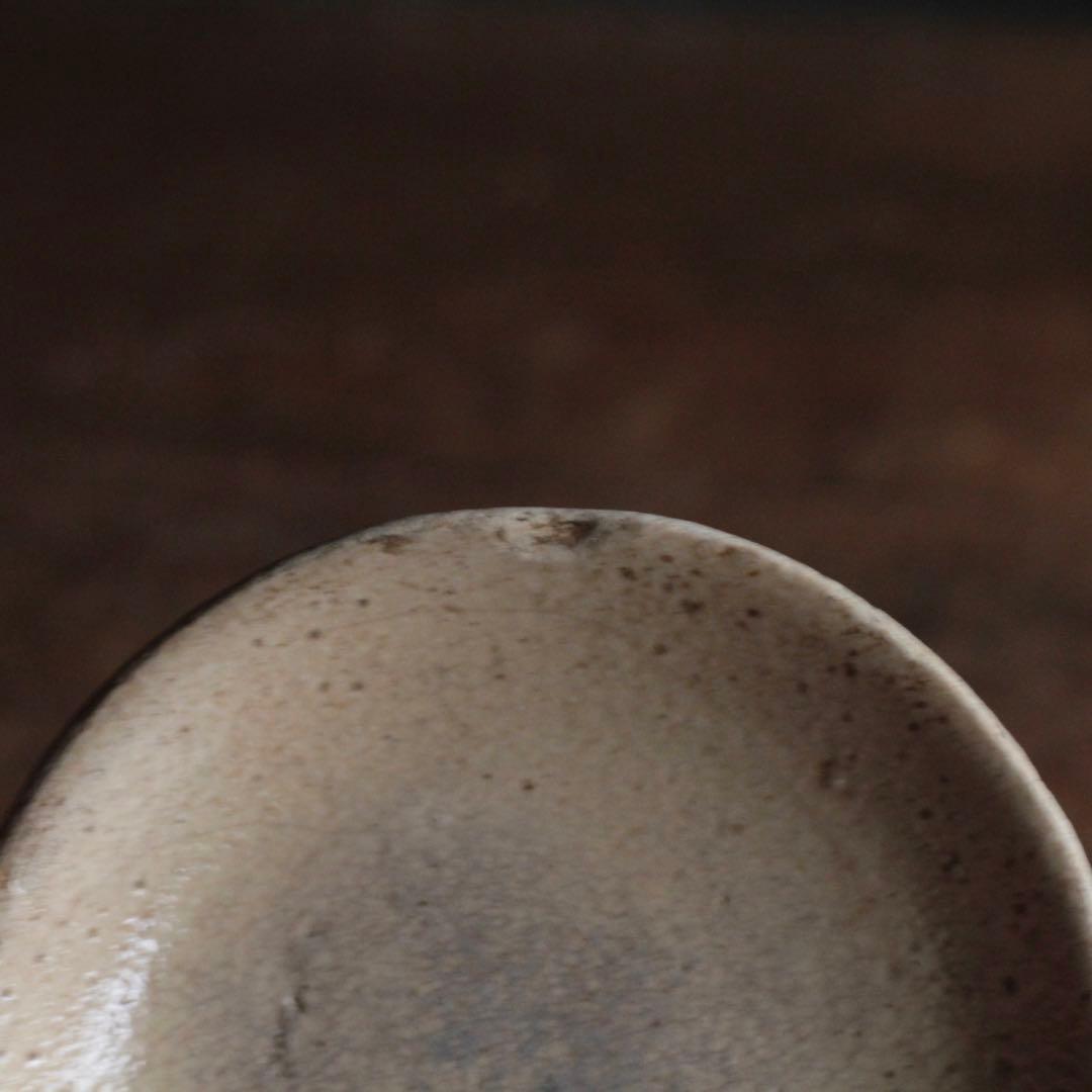 美濃 灰釉 小皿 江戸後期 古道具 アンティーク 古美術