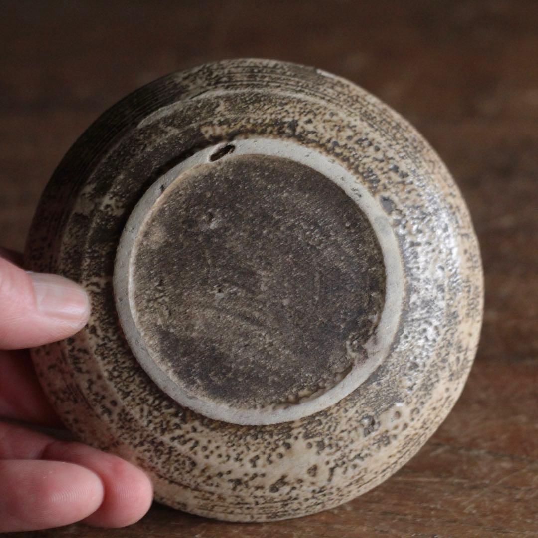 美濃 灰釉 小皿 江戸後期 古道具 アンティーク 古美術