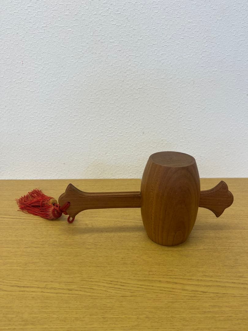 昭和レトロ　屋久杉　打出の小槌　縁起物　インテリア　置物　アンティーク