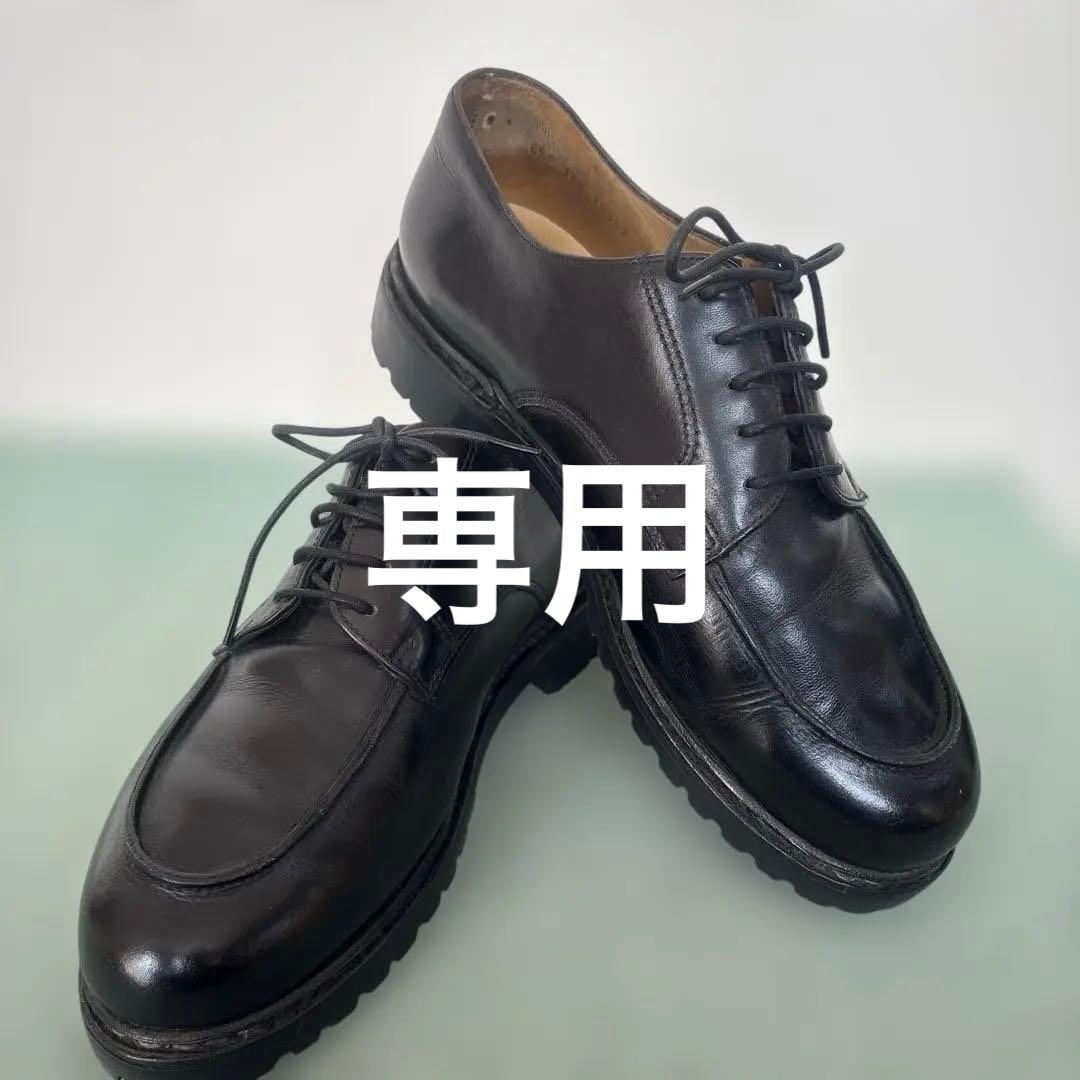 P a r a b o o t黒 ドレスシューズ レザー約25センチ