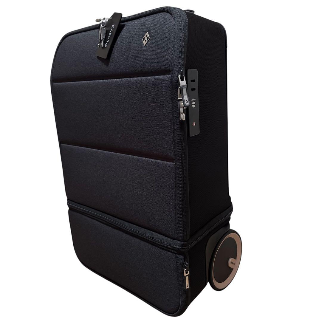 多機能スーツケースKABUTO サイズ変更可能！レインカバー付