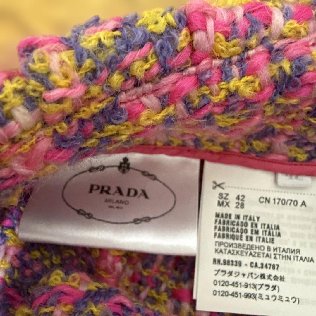 【新品未使用】PRADA ツイードプリーツスカート