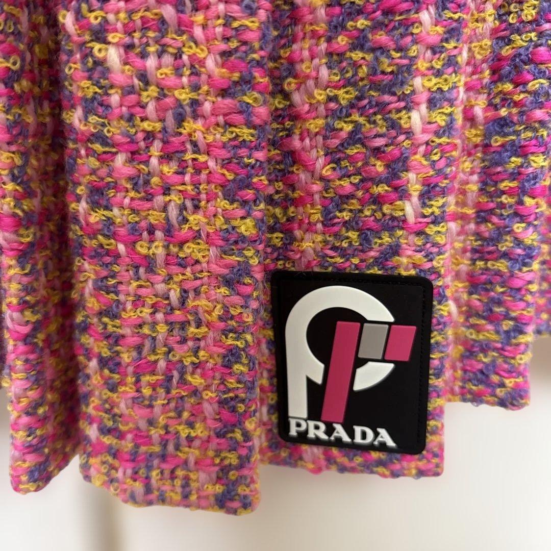 【新品未使用】PRADA ツイードプリーツスカート