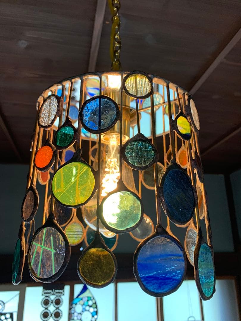 ガラスランプ　ペンダントライト　天井照明