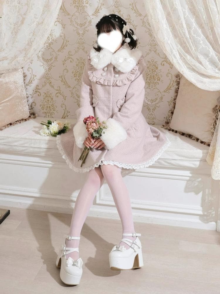 NOEMIE新品さきまるちゃんコラボ♡ヨークフレアコート