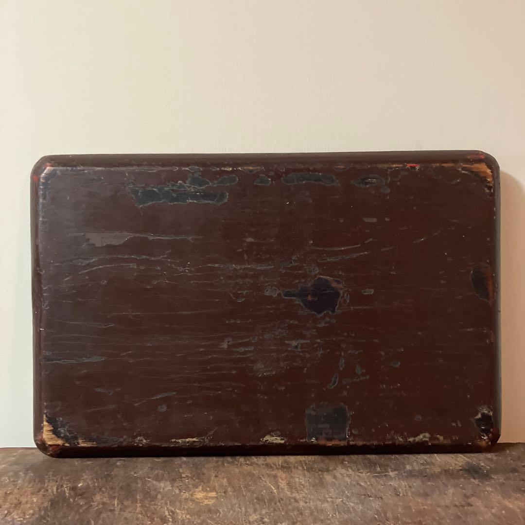 古民芸　盆　朱塗　〜明治時代頃　根来　矢部盆　讃岐盆　根来盆　骨董品.酒器盆.