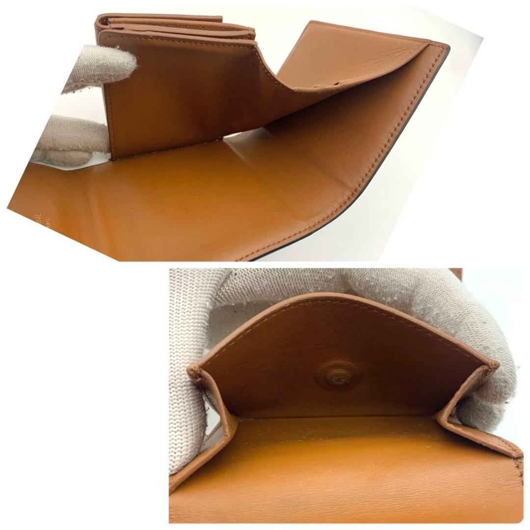 箱付き セリーヌ コンパクトウォレット 財布 トリオンフ フラップ 金具 総柄