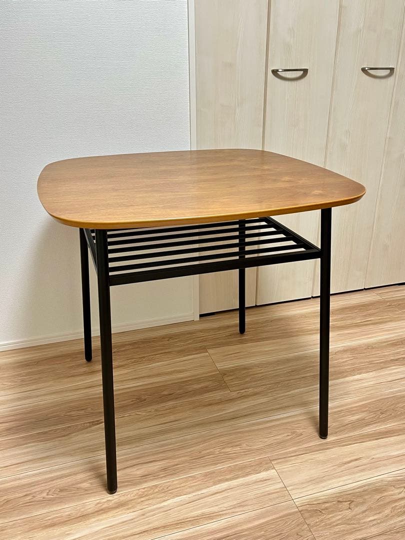 NOCE(ノーチェ)棚付きアイアンウッドテーブル幅80cm