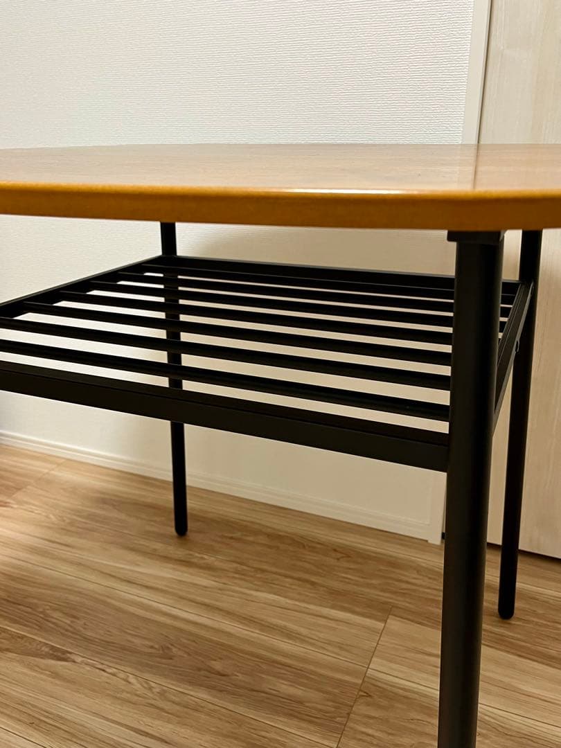 NOCE(ノーチェ)棚付きアイアンウッドテーブル幅80cm