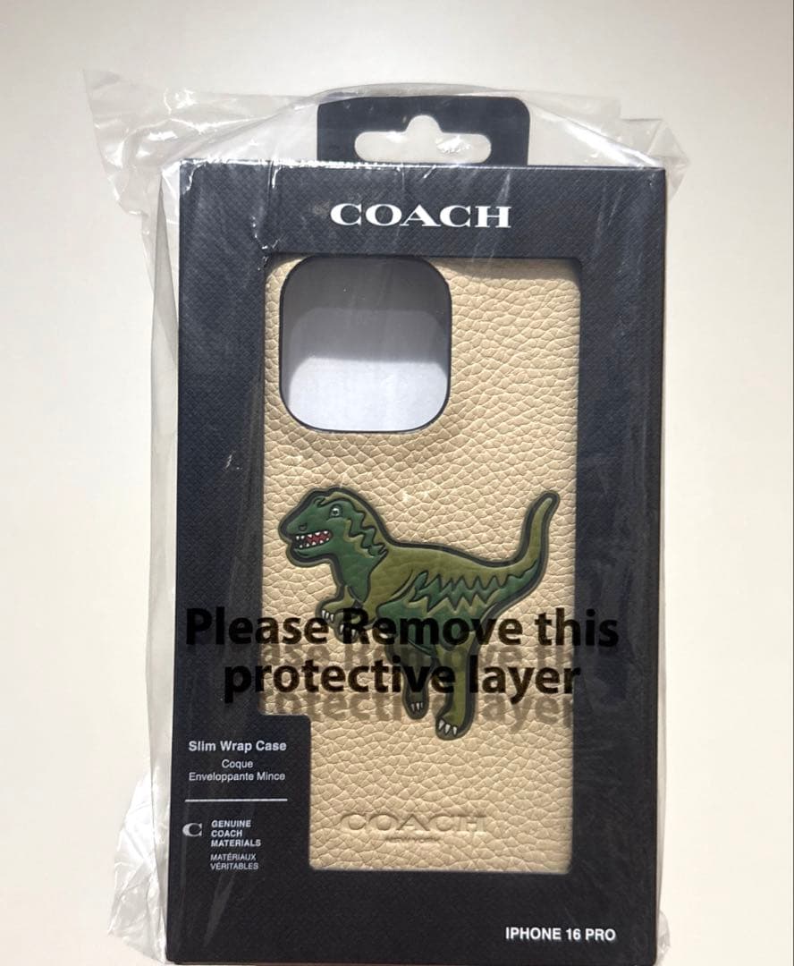 coach iPhone16pro ケース・レキシー　アイボリーレザー　コーチ
