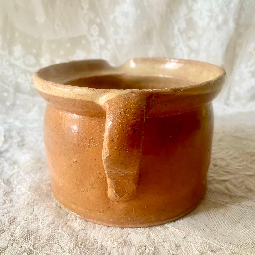 南仏陶器パテポット　コンフィ　フランスアンティーク　フラワーベース　ピシェジャグ