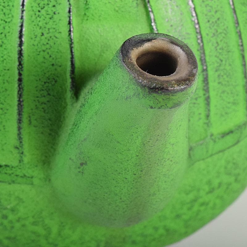 煎茶道具　南部鉄器　 盛栄堂造　カラー急須　若草色　C　R7575