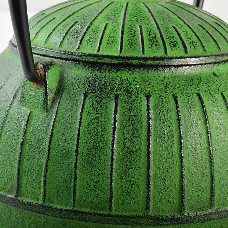 煎茶道具　南部鉄器　 盛栄堂造　カラー急須　若草色　C　R7575