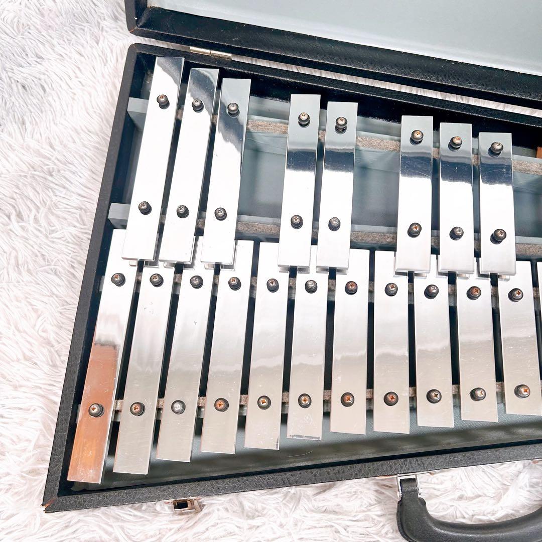 【希少】SAITO サイトウ グロッケン 鉄琴 32鍵 ハードケー　マレット