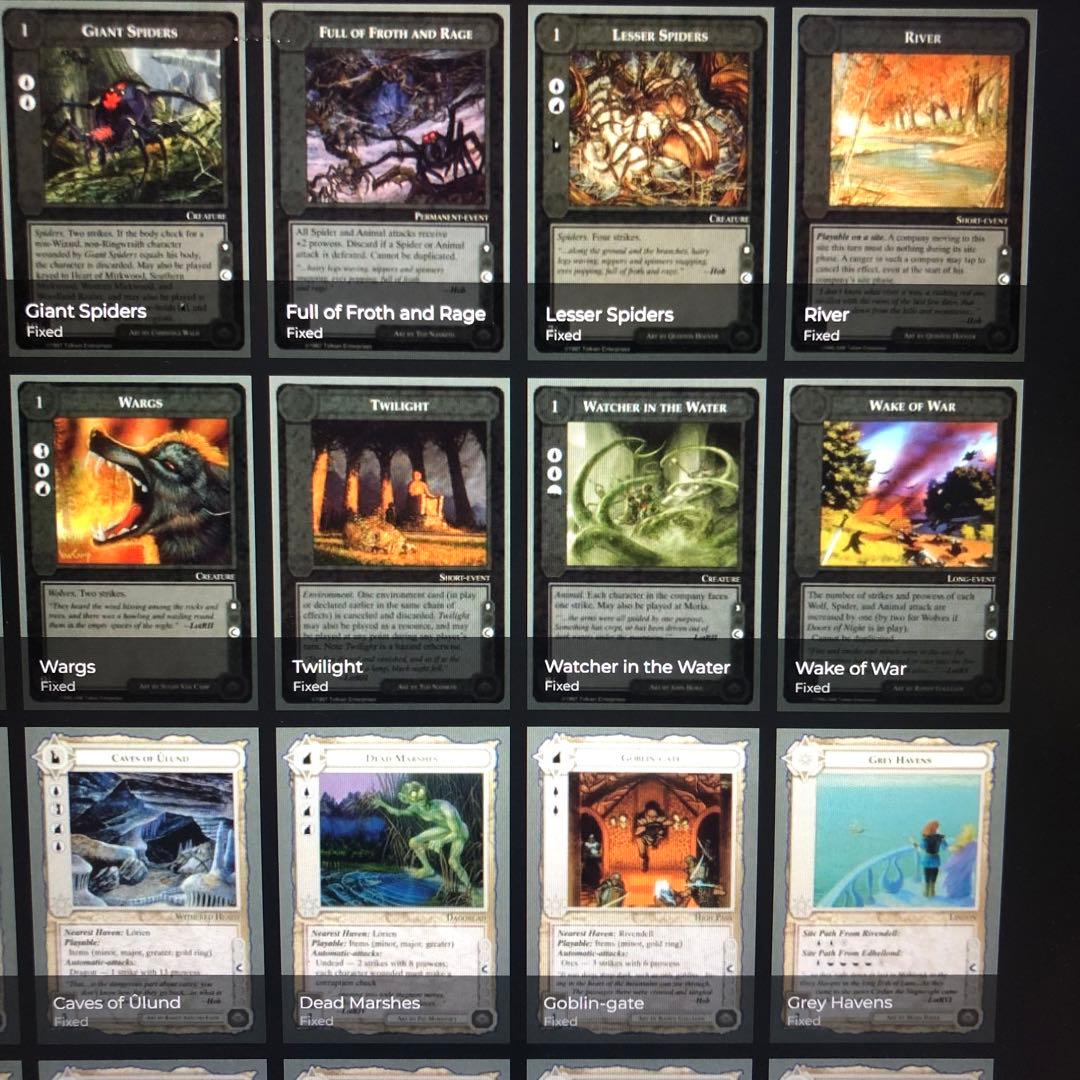 ミドルアース　カード　チャレンジデッキC ccg 指輪物語　希少